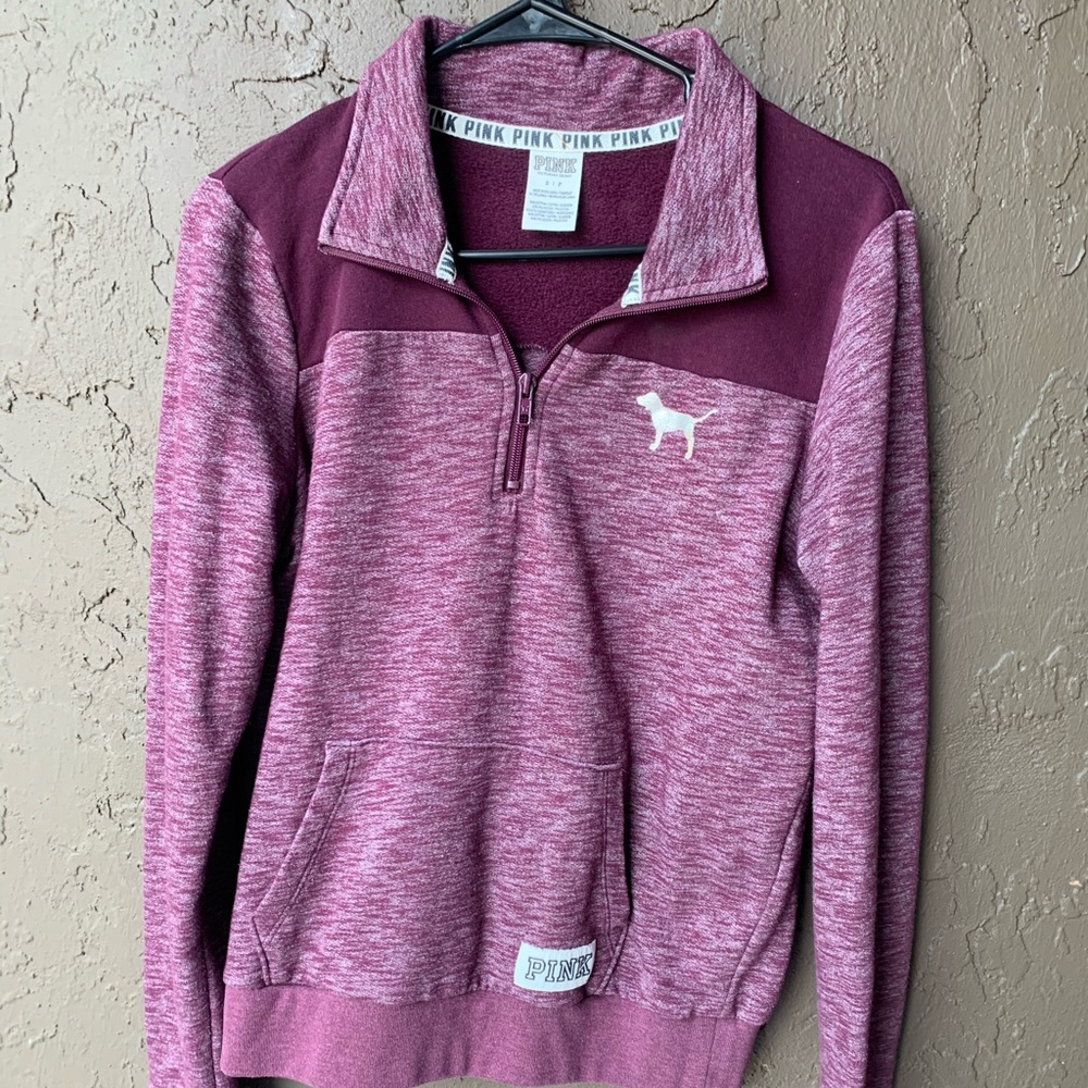 Pink Victoria’s Secret zip up hoodie